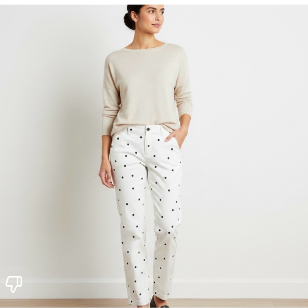 Rachel Zoe White Polka Dot Pants